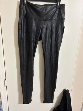Time and Tru Black Faux Leather Leggings